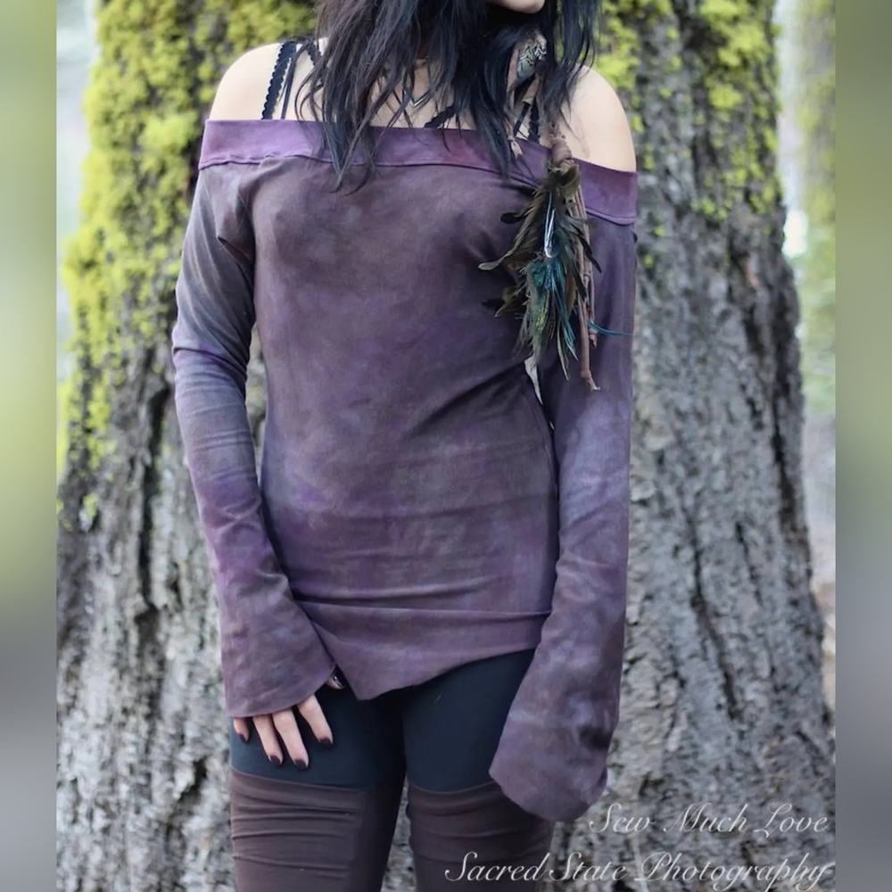 Sew Much Love boatneck marble dye